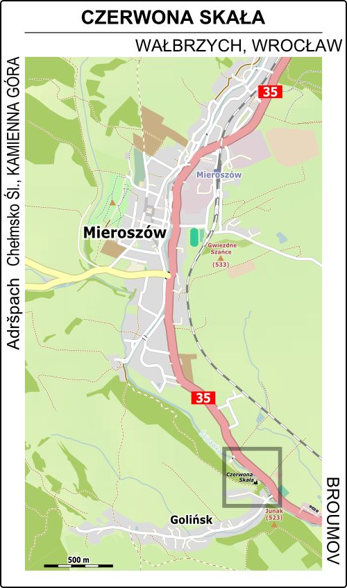 Mapa dojazdu do Golińska