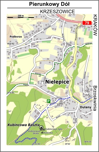 Mapa dojścia do Kubincowej Baszty