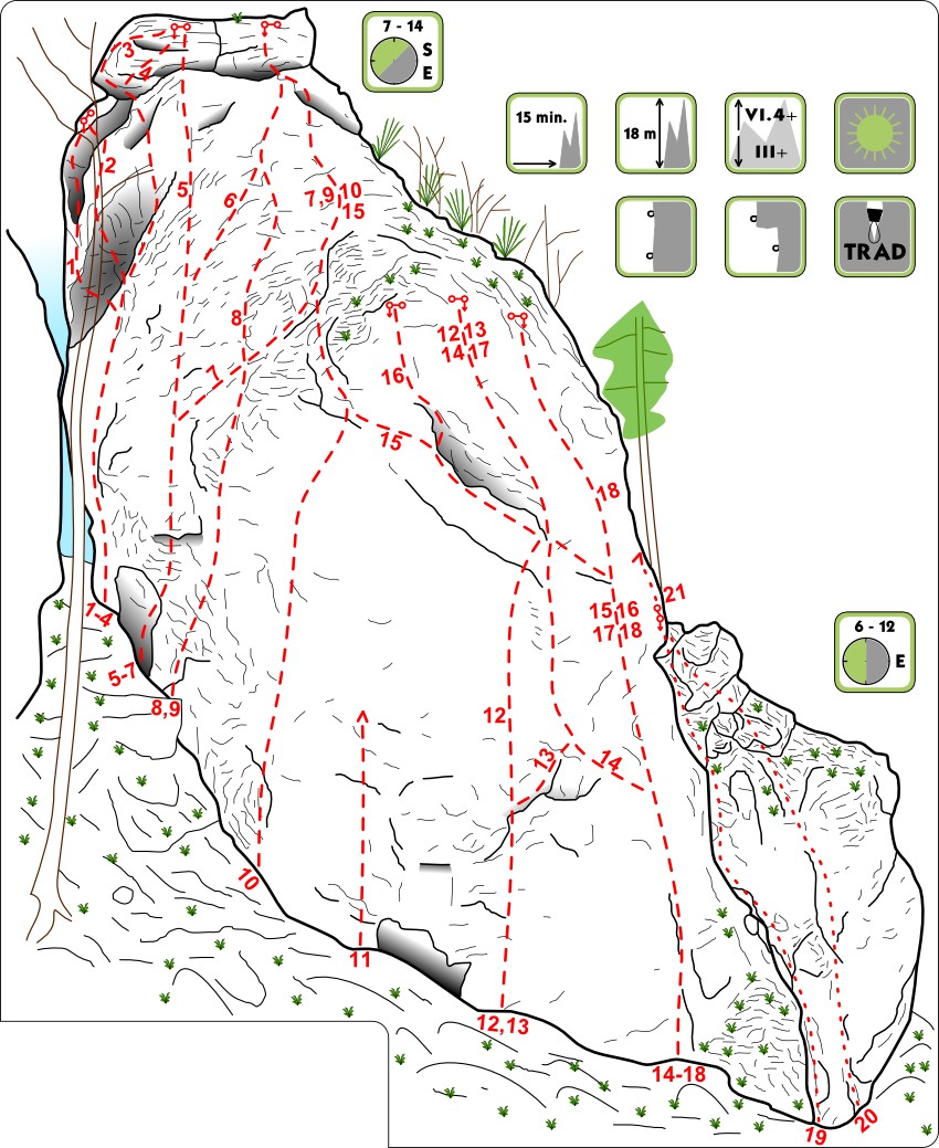 Kubincowa Baszta 1 - topo