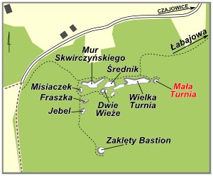 Szczegółowa mapka Grupy Wielkiej Turni