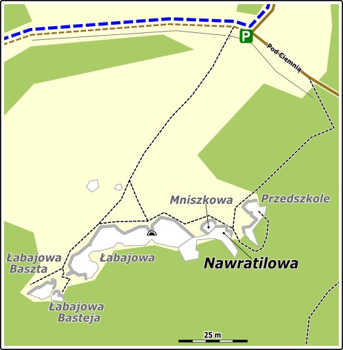 Nawratilowa - mapka dojścia
