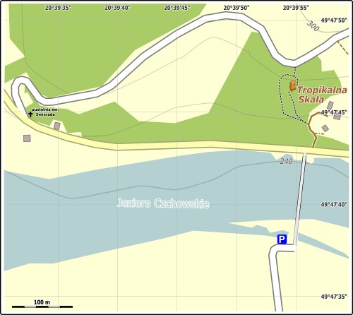 Mapa dojścia do Tropikalnej Skały