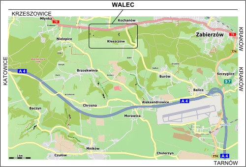 Mapa dojazdu do Wąwozu Kochanowskiego