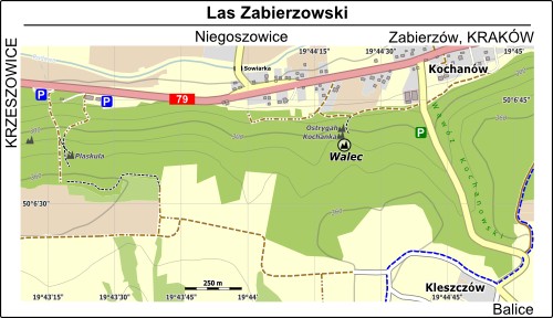 Mapa dojścia do Walca