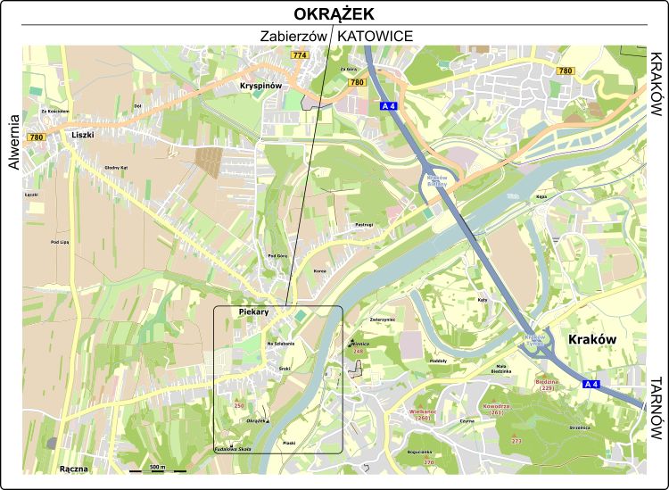 Okrążek - mapa dojazdu