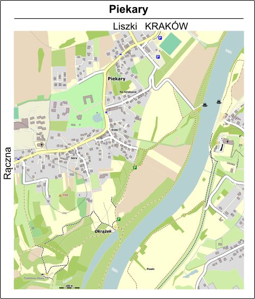 Okrążek - mapa dojścia