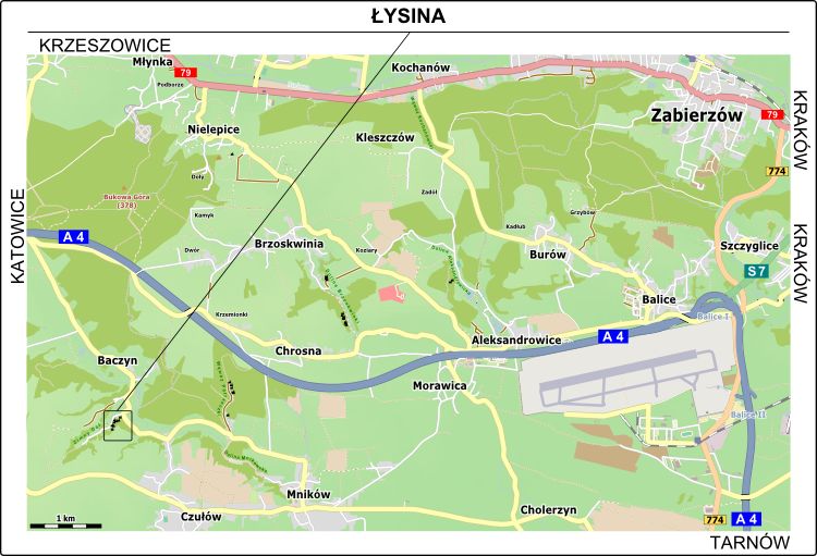 Mapa dojazdu do Zimnego Dołu